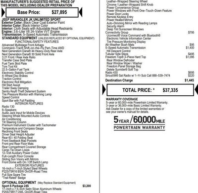 2018 Jeep Wrangler JK Unlimited Sport S