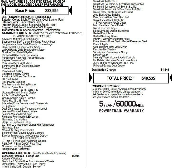 2018 Jeep Grand Cherokee Altitude 4x4