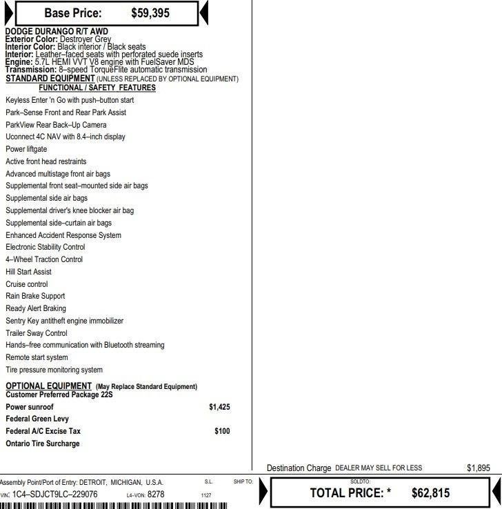 2020 Dodge Durango R/T