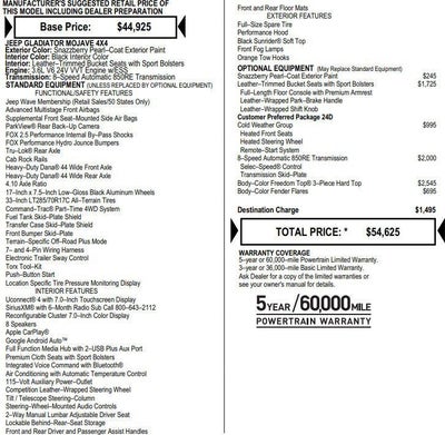 2021 Jeep Gladiator Mojave 4x4