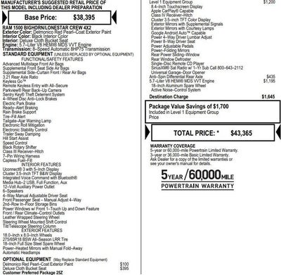 2019 RAM 1500 Big Horn/Lone Star