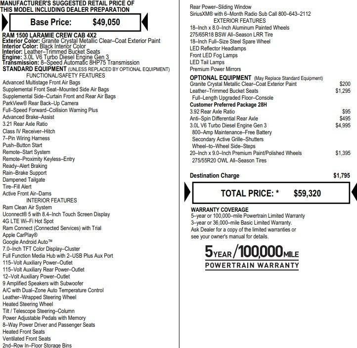 2022 RAM 1500 Laramie