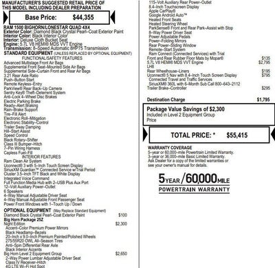 2022 RAM 1500 Big Horn Quad Cab 4x4 6'4" Box
