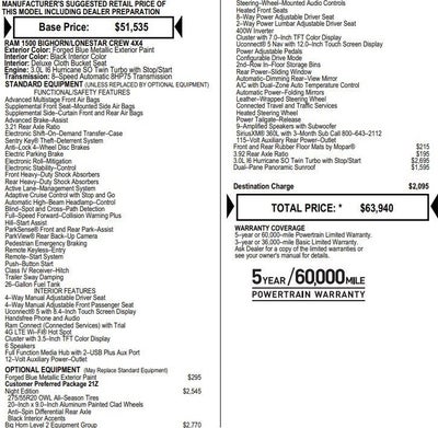2025 RAM 1500 Big Horn Crew Cab 4x4 5'7" Box