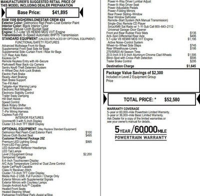 2019 RAM 1500 Big Horn/Lone Star Crew Cab 4x4 5'7" Box