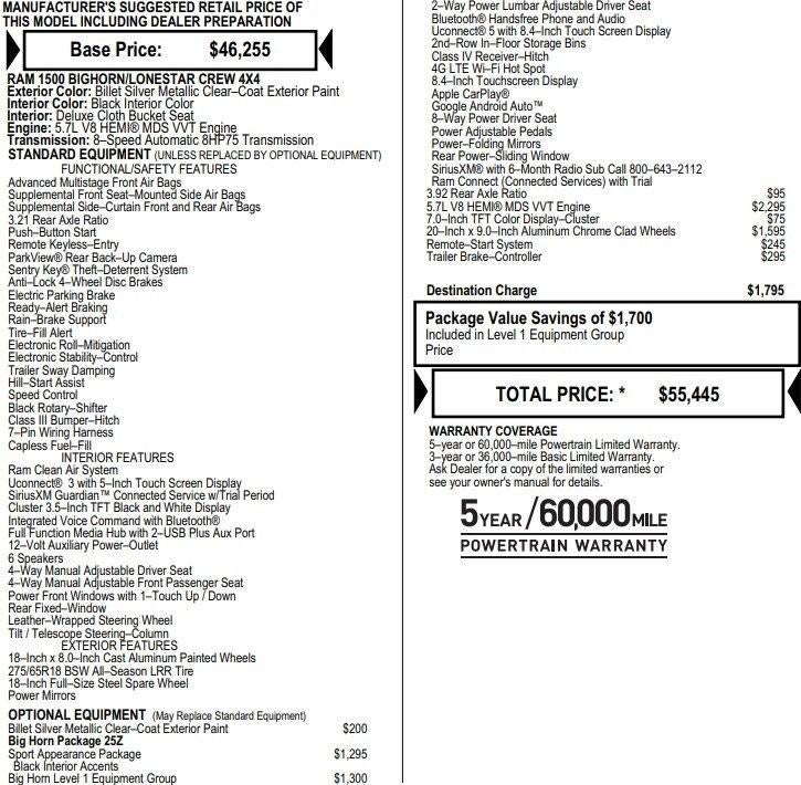 2022 RAM 1500 Big Horn