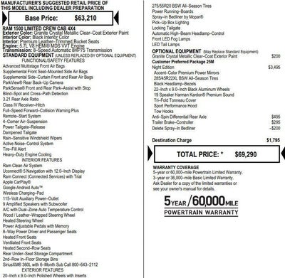 2022 RAM 1500 Limited Crew Cab 4x4 5'7" Box
