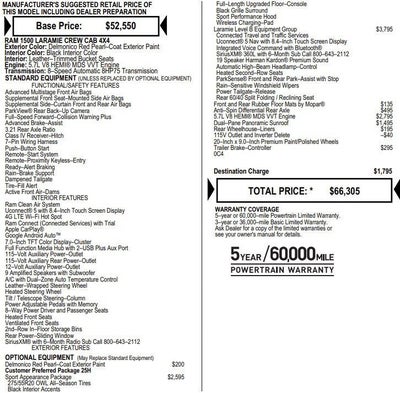 2022 RAM 1500 Laramie Crew Cab 4x4 5'7" Box