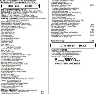 2021 RAM 1500 Laramie Crew Cab 4x4 5'7" Box