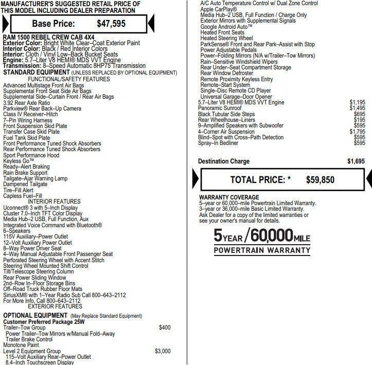 2019 RAM 1500 Rebel