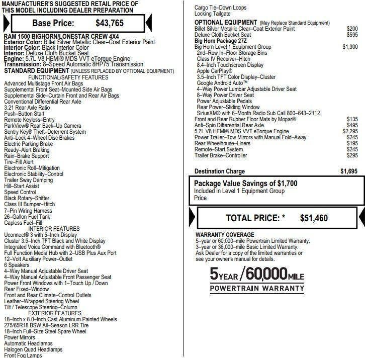 2021 RAM 1500 Big Horn