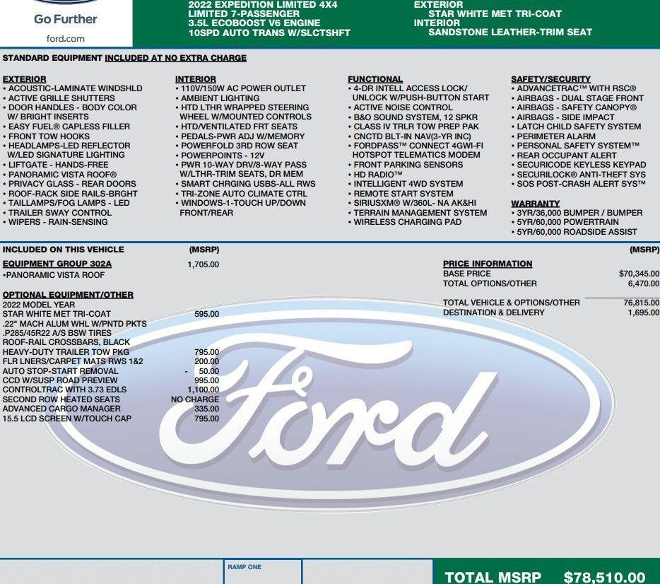 2022 Ford Expedition Limited MAX