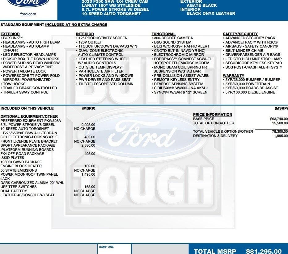 2023 Ford Super Duty F-250 SRW Lariat