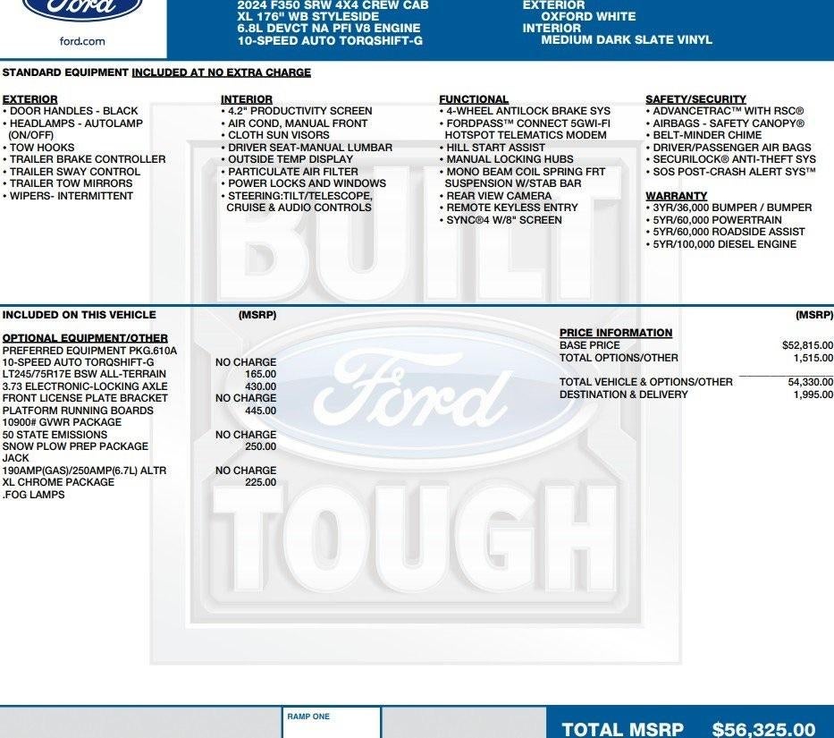 2024 Ford Super Duty F-350 SRW XL