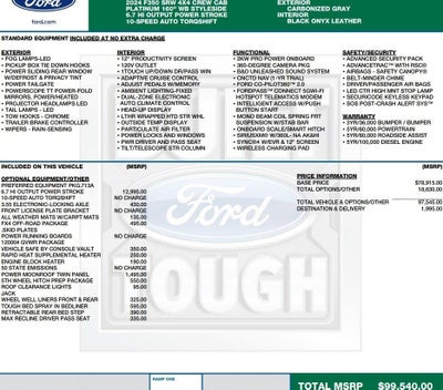 2024 Ford Super Duty F-350 SRW Platinum