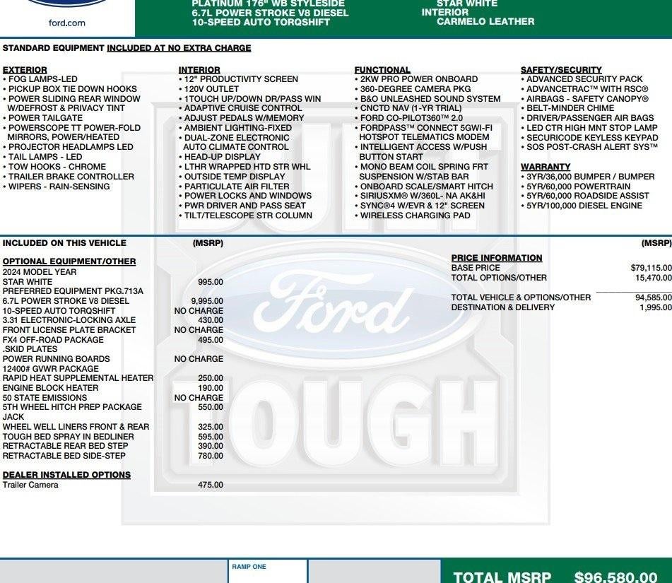 2024 Ford Super Duty F-350 SRW Platinum