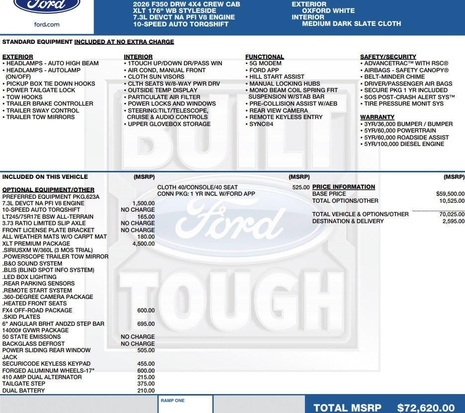 2026 Ford F-350 XLT