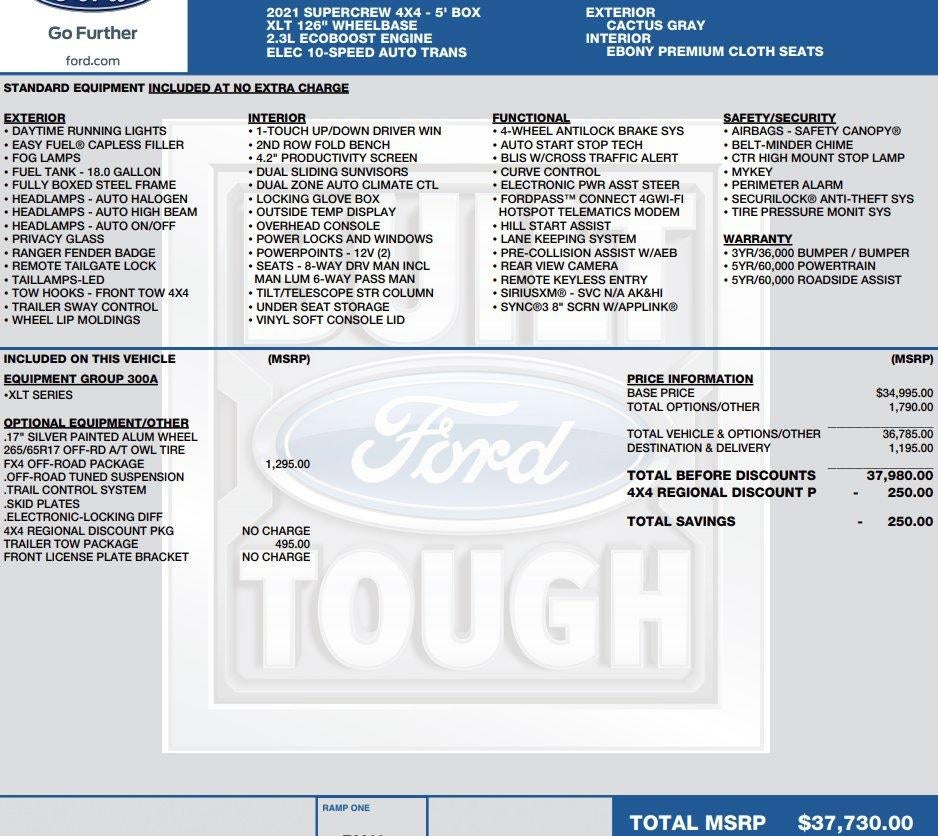 2021 Ford Ranger XL