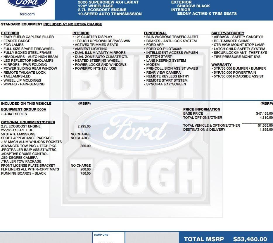 2026 Ford Ranger LARIAT