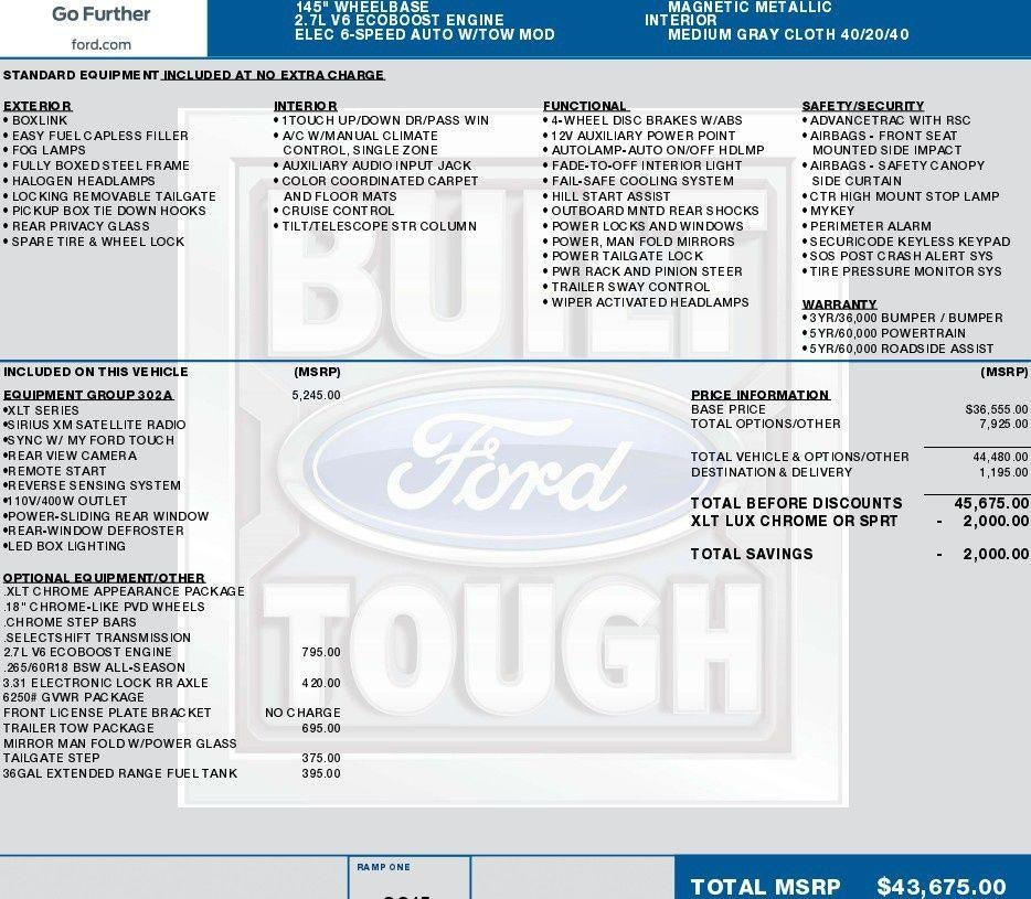 2015 Ford F-150 XL