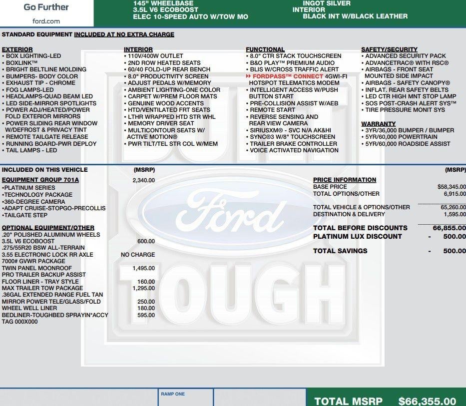 2019 Ford F-150 Platinum