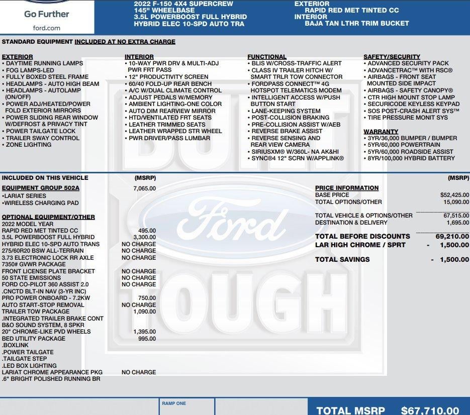 2022 Ford F-150 LARIAT