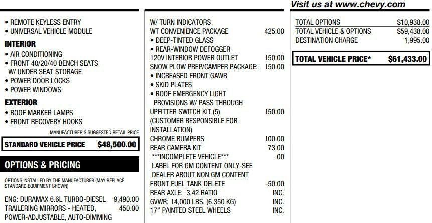 2025 Chevrolet Silverado 3500 HD Chassis Cab Work Truck