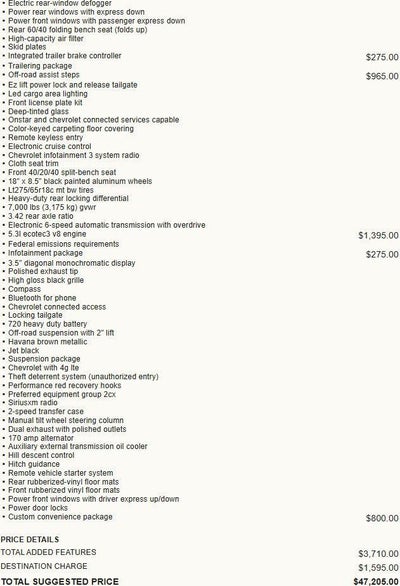 2019 Chevrolet Silverado 1500 Custom Trail Boss