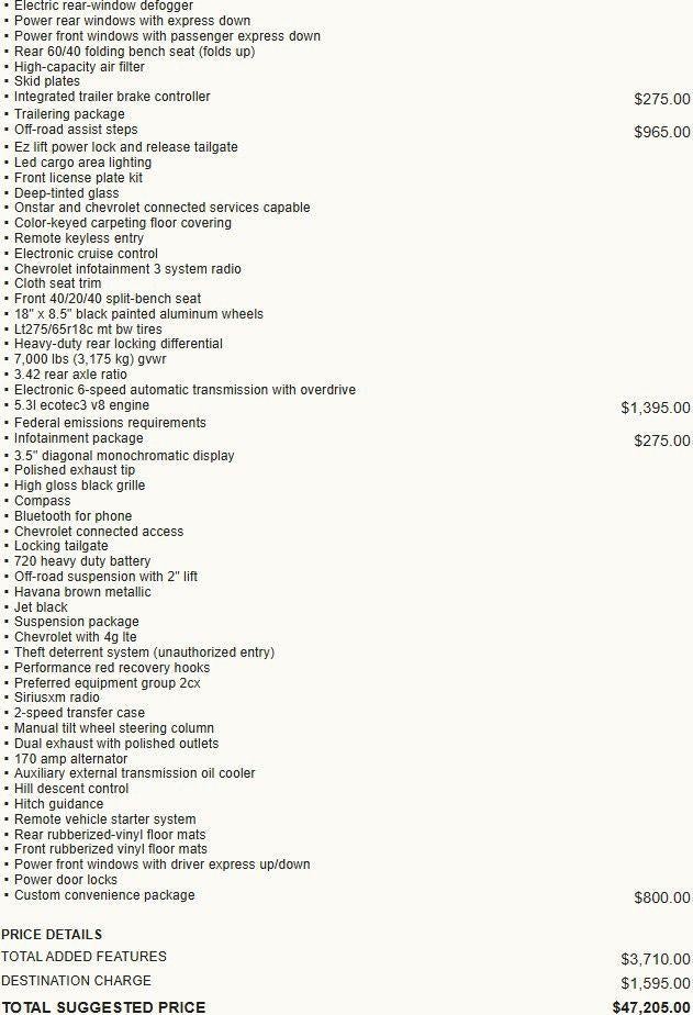 2019 Chevrolet Silverado 1500 Custom Trail Boss