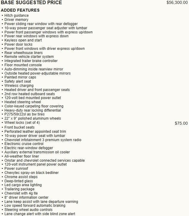 2019 Chevrolet Silverado 1500 High Country