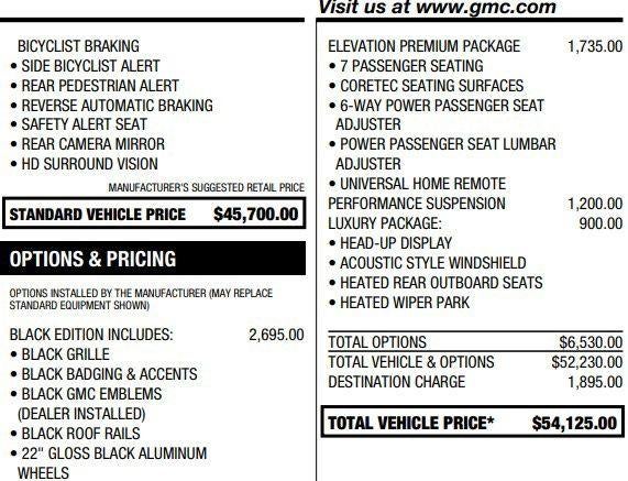2026 GMC Acadia Elevation