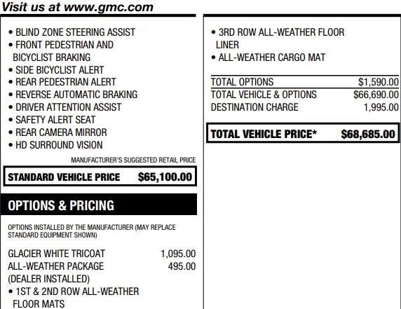 2026 GMC Acadia Denali Ultimate