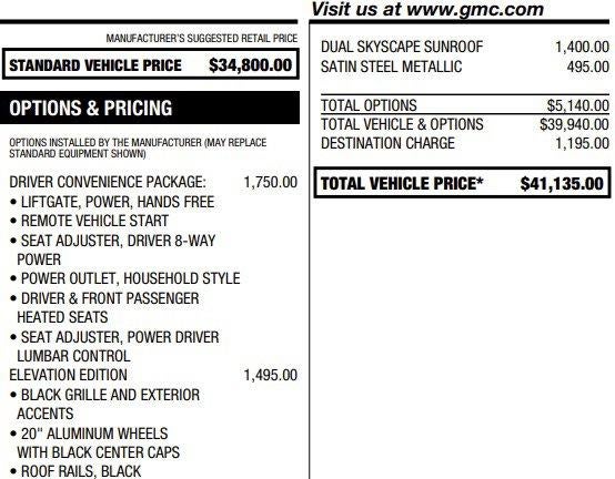 2022 GMC Acadia SLE