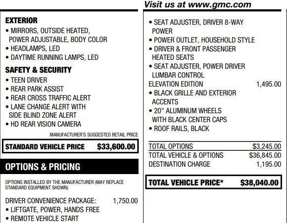 2021 GMC Acadia SLE