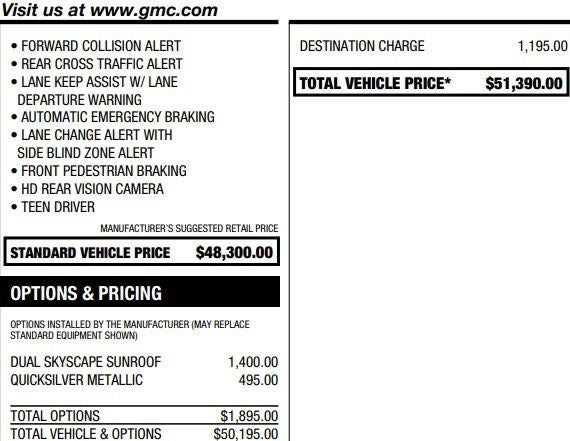 2020 GMC Acadia Denali