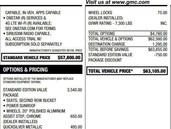 2020 GMC Yukon SLT Standard Edition