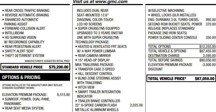 2026 GMC Yukon XL Elevation