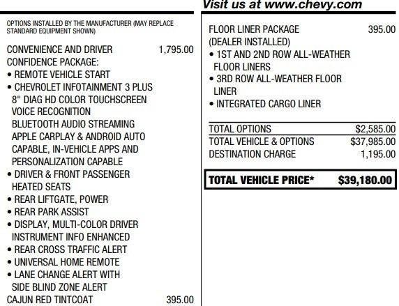 2020 Chevrolet Traverse LT Cloth