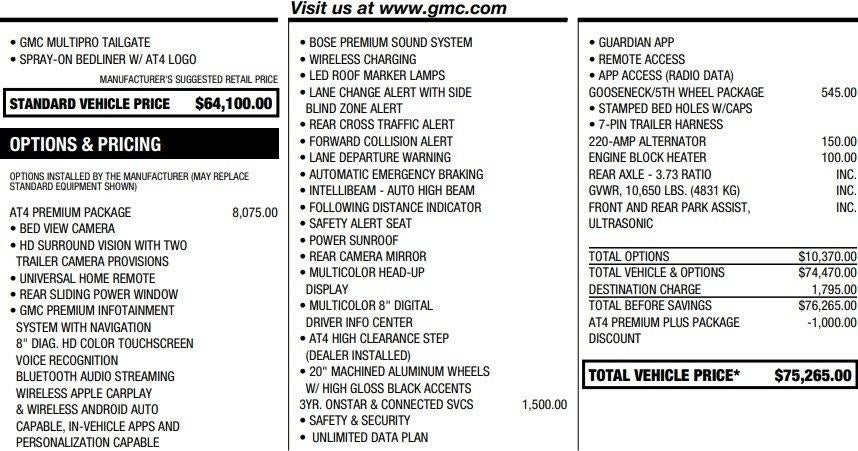 2023 GMC Sierra 2500 HD AT4