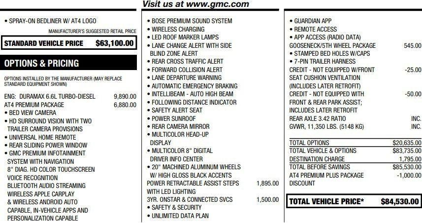 2022 GMC Sierra 2500 HD AT4