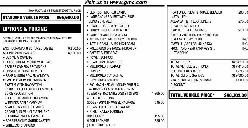 2023 GMC Sierra 2500 HD AT4