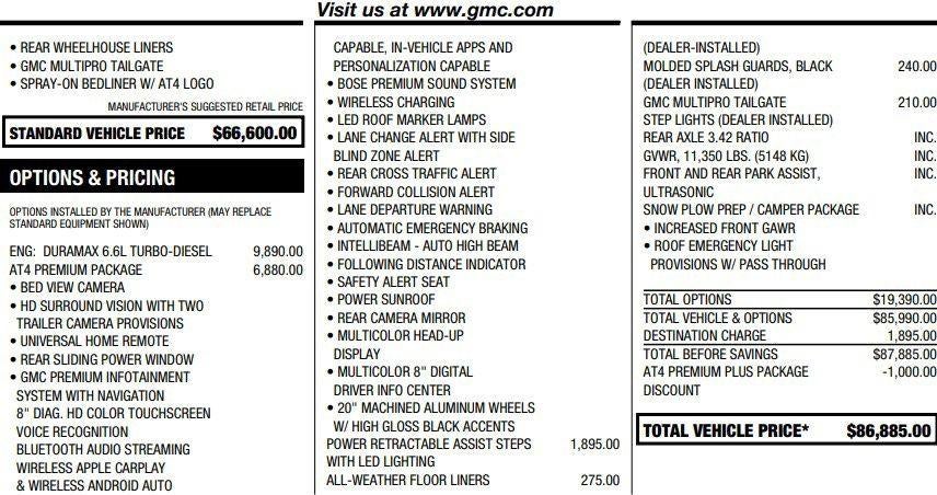 2023 GMC Sierra 2500 HD AT4