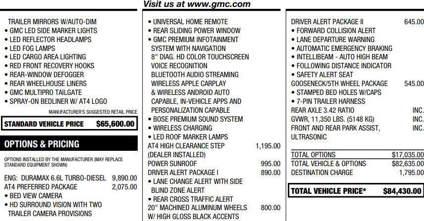 2023 GMC Sierra 2500 HD AT4
