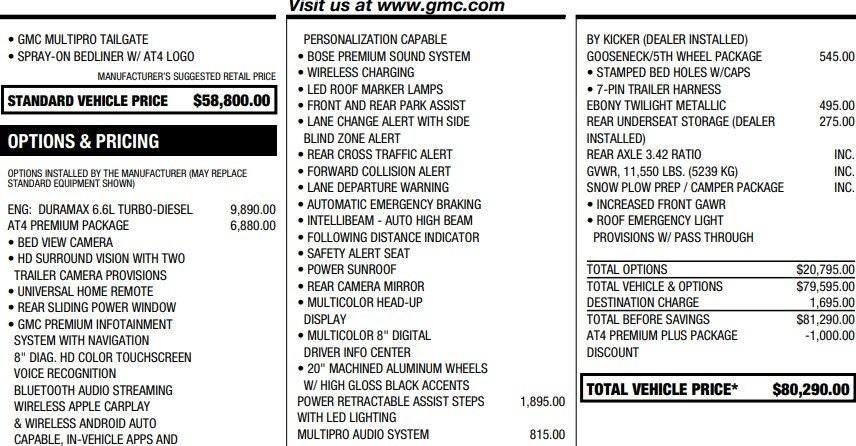 2021 GMC Sierra 2500 HD AT4
