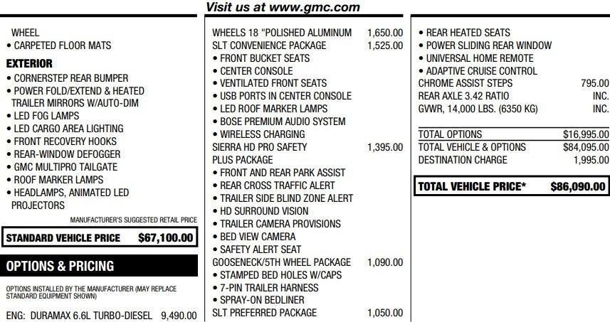 2024 GMC Sierra 3500 HD SLT DRW