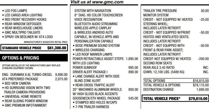 2022 GMC Sierra 3500 HD AT4