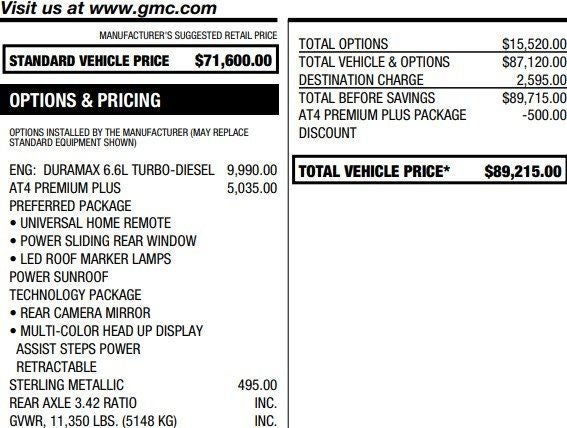 2026 GMC Sierra 2500 HD AT4