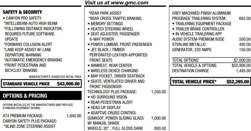 2023 GMC Canyon 4WD AT4