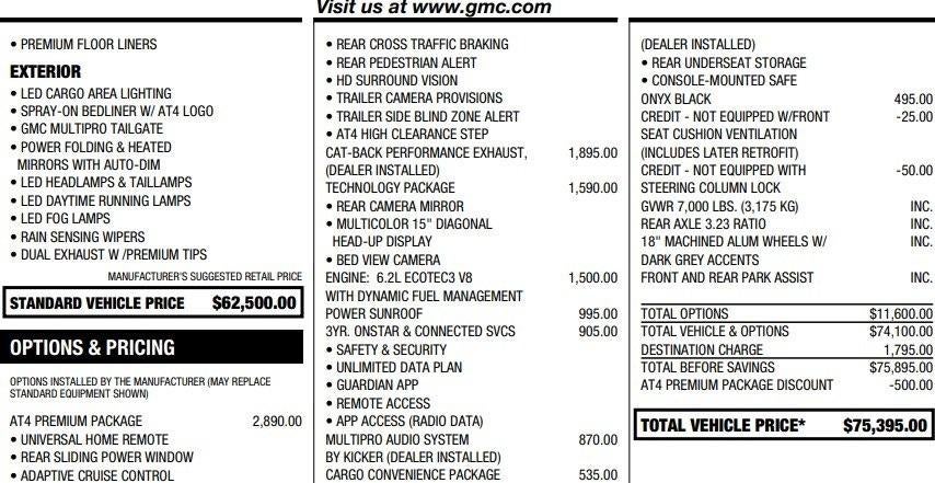 2022 GMC Sierra 1500 AT4