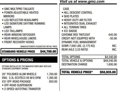 2021 GMC Sierra 1500 SLE